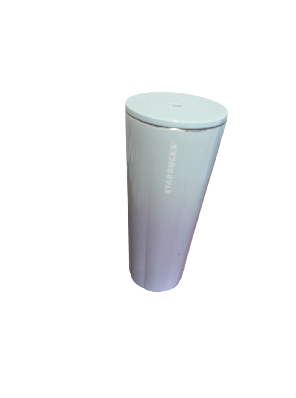 Starbucks Iridescent White and Pale Lavender Travel Tumbler